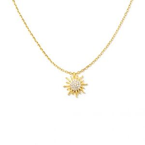 Crystal Sunburst Pendant Necklace